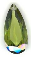1 19x9mm Faceted Pear Drop Olive Cubic Zirconia
